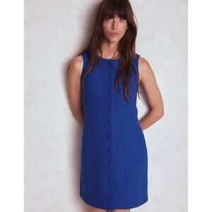 knee length dresses for ladies Arabella Linen Blend Dress-Red Embroidery main image 0